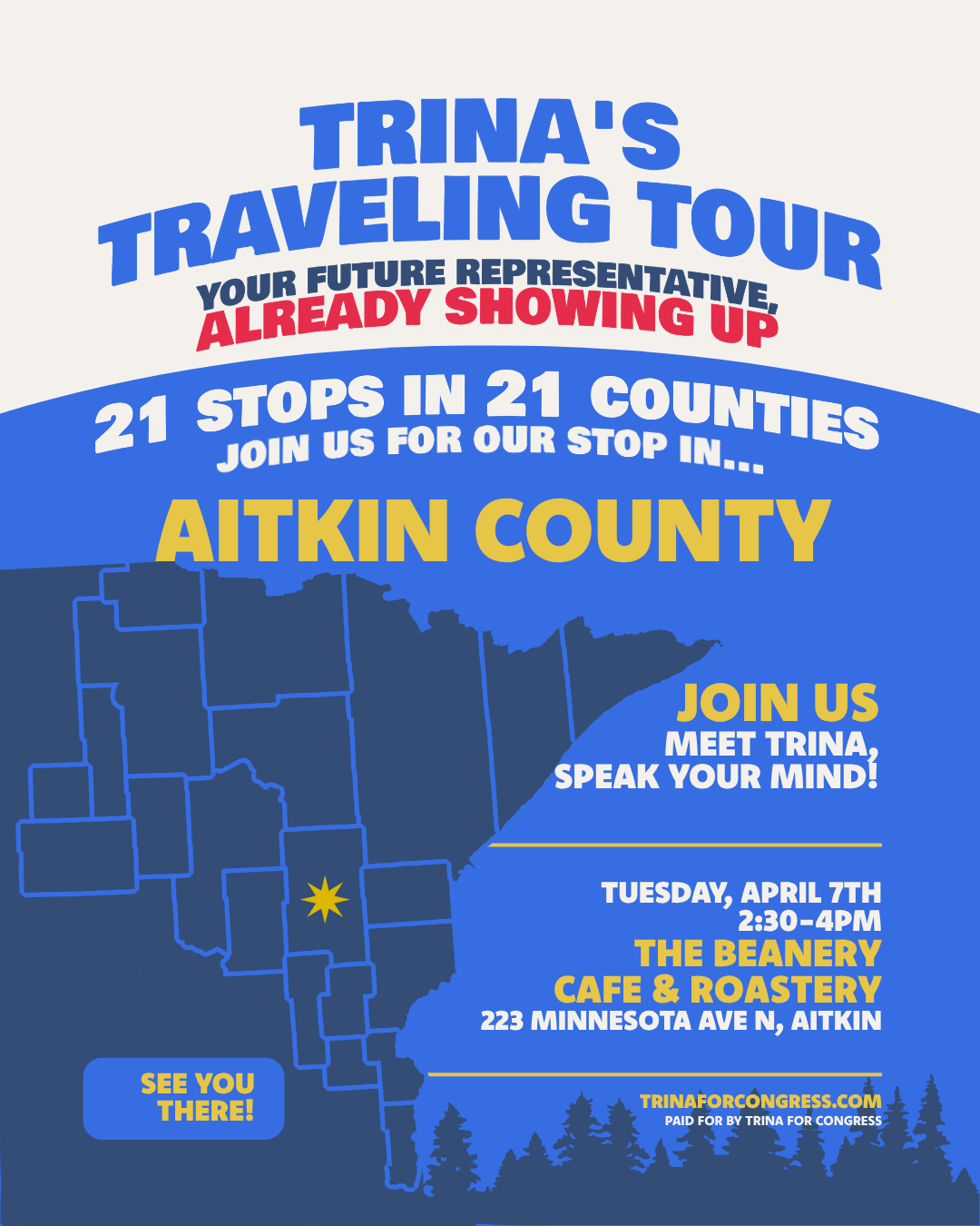 trina's traveling tour aitkin