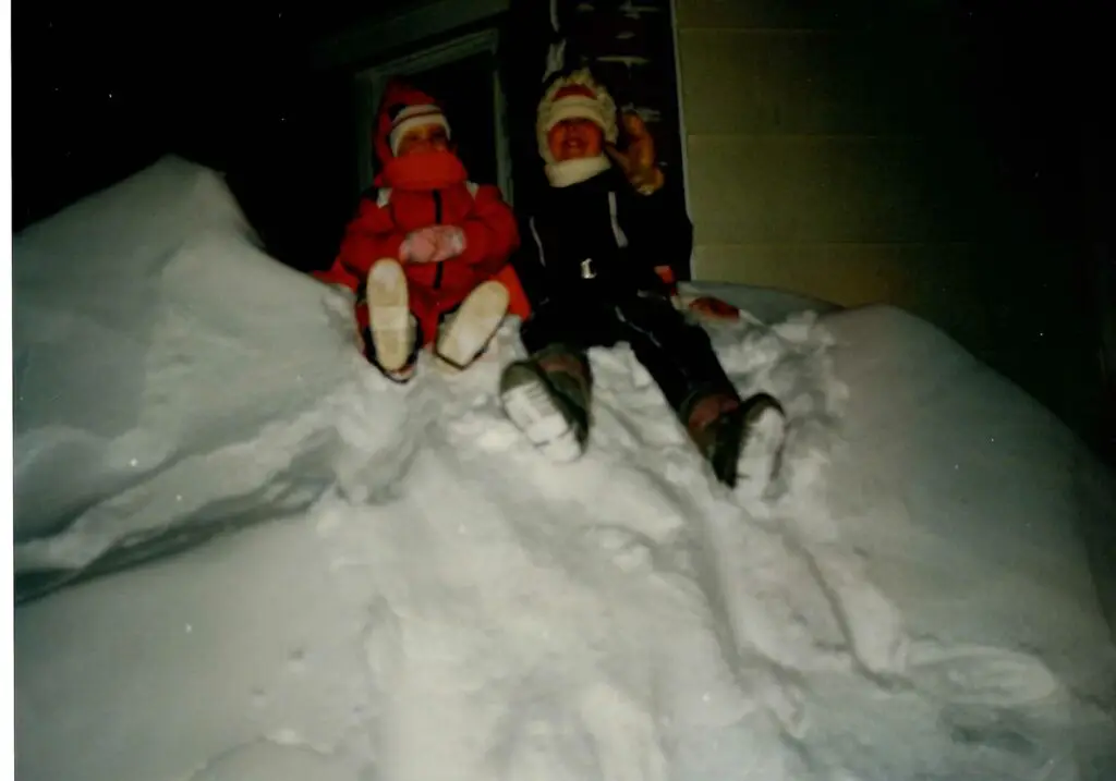 Trina as a child in the snow