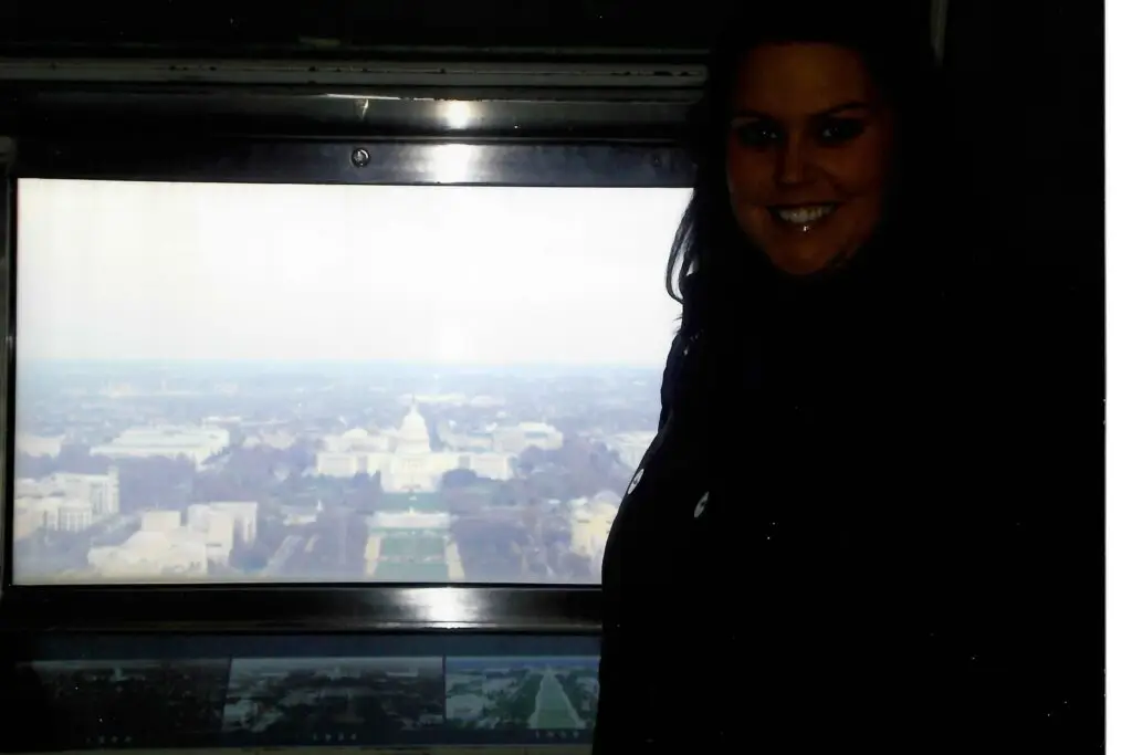 Trina looking down on washington
