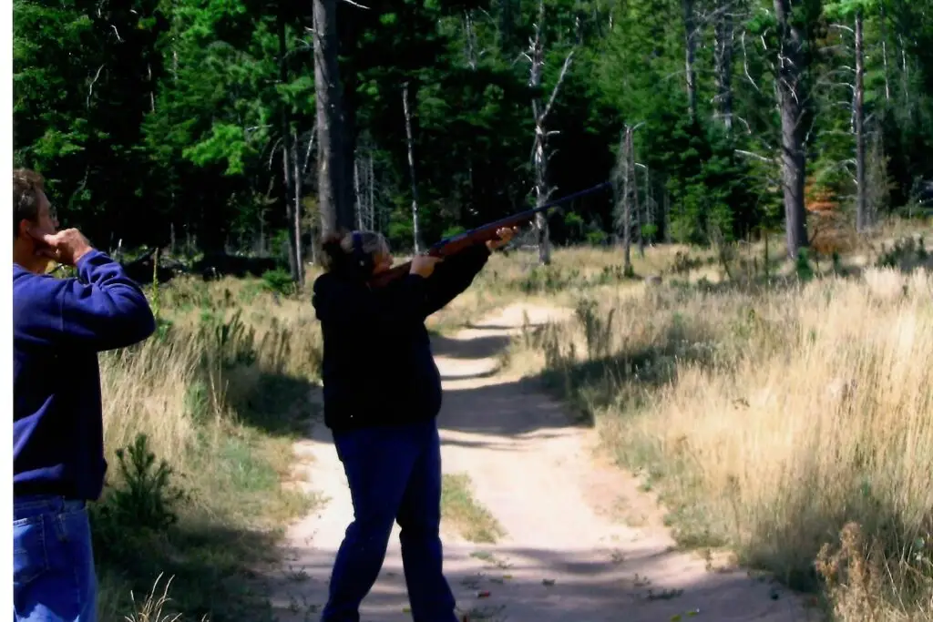 Trina shooting in the wilderness