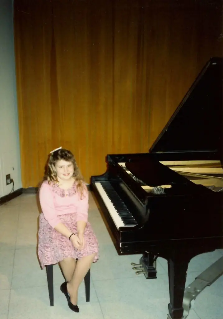 Trina playing piano