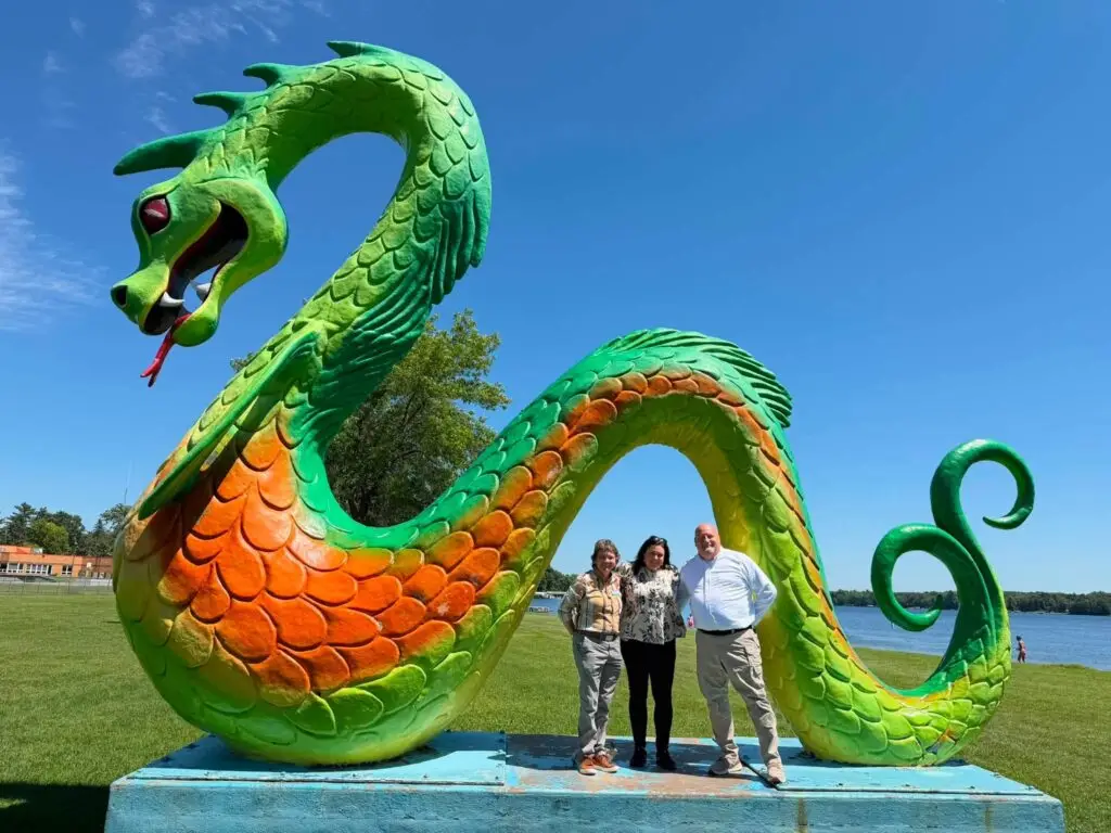 Giant dragon sculpture.