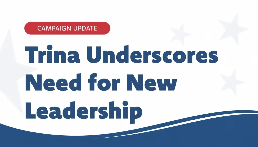 Trina Swanson campaign update graphic
